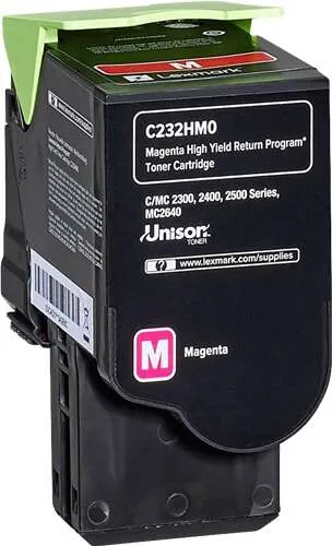 Lexmark C2325/C2425/C2535/Mc2325/Mc2425/Mc2535/Mc2640 Magenta Cartucho De Toner Original - C232Hm0