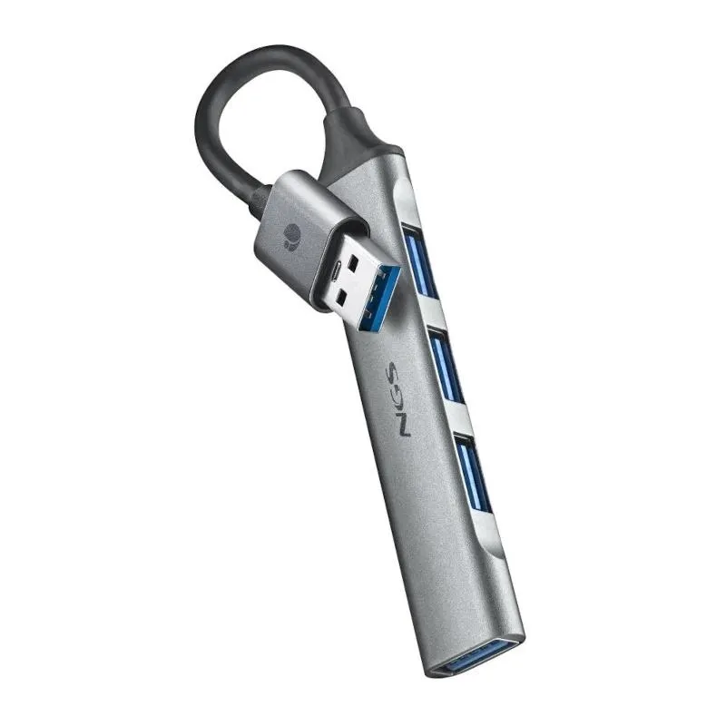 NGS IHUB4MICRO HUB USB 3.2 Gen1 con 3 Puertos USB 3.2 y Cable de 100mm