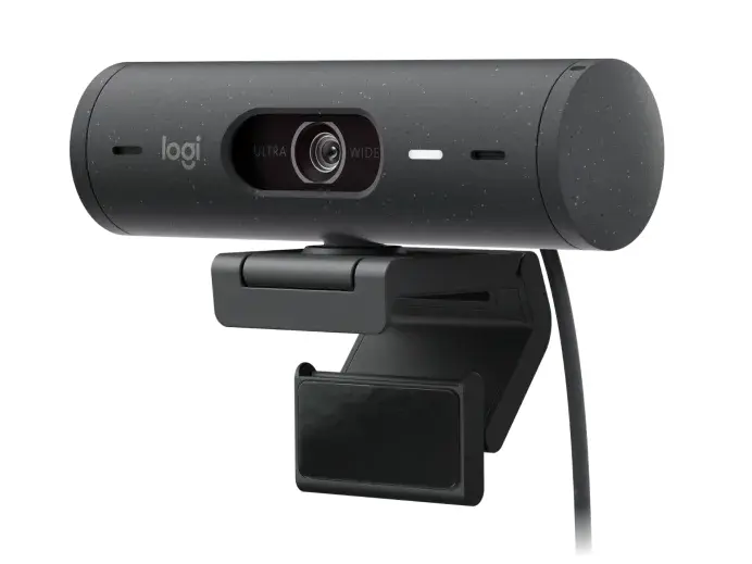 Logitech Brio 505 Webcam 1080P, Zoom Digital 4X, Enfoque Automático, Micrófono Estéreo