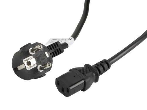 Lanberg Cable C13 Acoplador CEE7/7 Negro 5m para Transmisión
