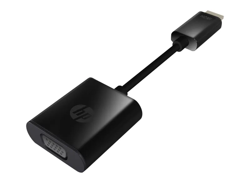 HP Adaptador HDMI a VGA - Soporta 720p y 1080p - Conector HDMI Macho a VGA Hembra - Diseño Compacto y Portátil