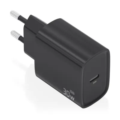 Aisens Cargador GaN 30W USB-C PD3.0 con Tecnología AI - Color Negro