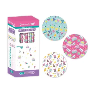 Bismark Rollo de Papel Regalo Happy Birthday 70cm x 200cm - 3 Diseños