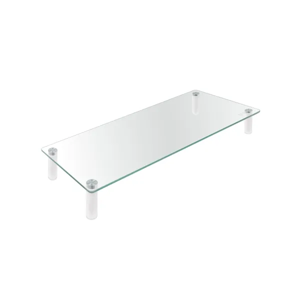 TOOQ Soporte Elevador Para Monitor TQMR061 Vidrio Templado 20kg 560x210x80mm Transparente