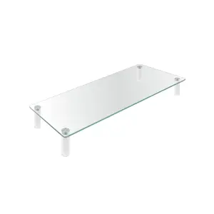 TOOQ Soporte Elevador Para Monitor TQMR061 Vidrio Templado 20kg 560x210x80mm Transparente