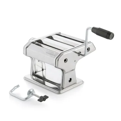 InnovaGoods Frashta Máquina Para Pasta Multifuncional - Cuerpo De Metal - Grosor Regulable - 21x13.5x19.5cm - Color Plateado