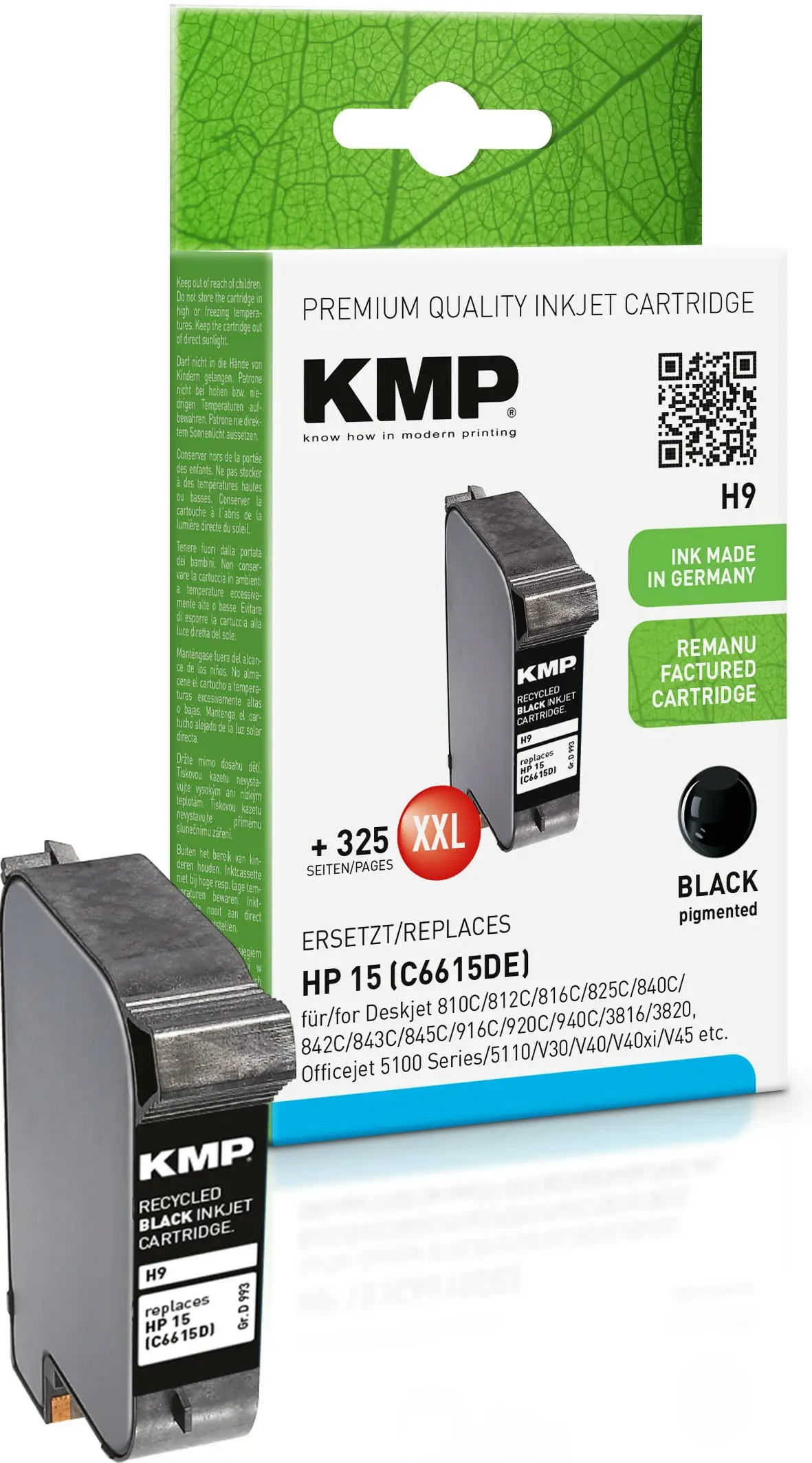 HP Tinta Negra Nº 15 para DeskJet y OfficeJet Series - Capacidad Extra