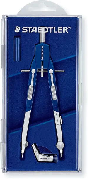 Staedtler Mars 552 01 Compás de Precisión con Patas Articuladas y Ajuste Rápido