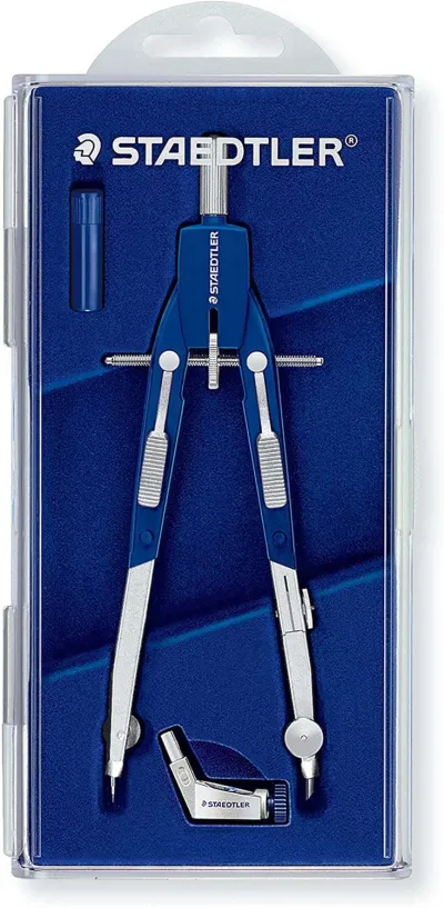 Staedtler Mars 552 01 Compás de Precisión con Patas Articuladas y Ajuste Rápido