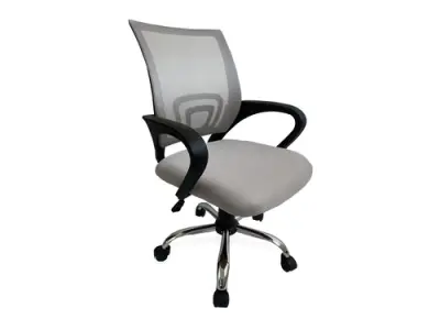Silla Ergonométrica Equip De Malla Gris Claro Con Recubrimiento PU