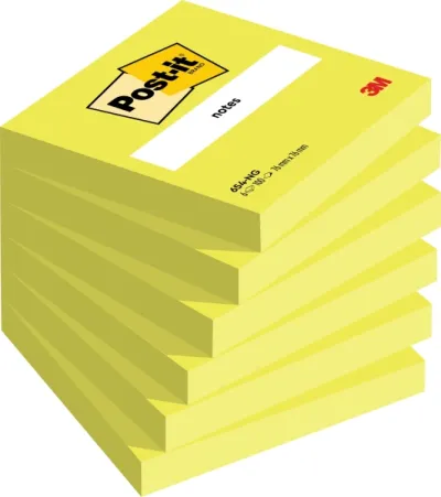 Post-it Pack de 6 Blocs de 100 Notas Adhesivas Reposicionables 76x76mm Color Verde
