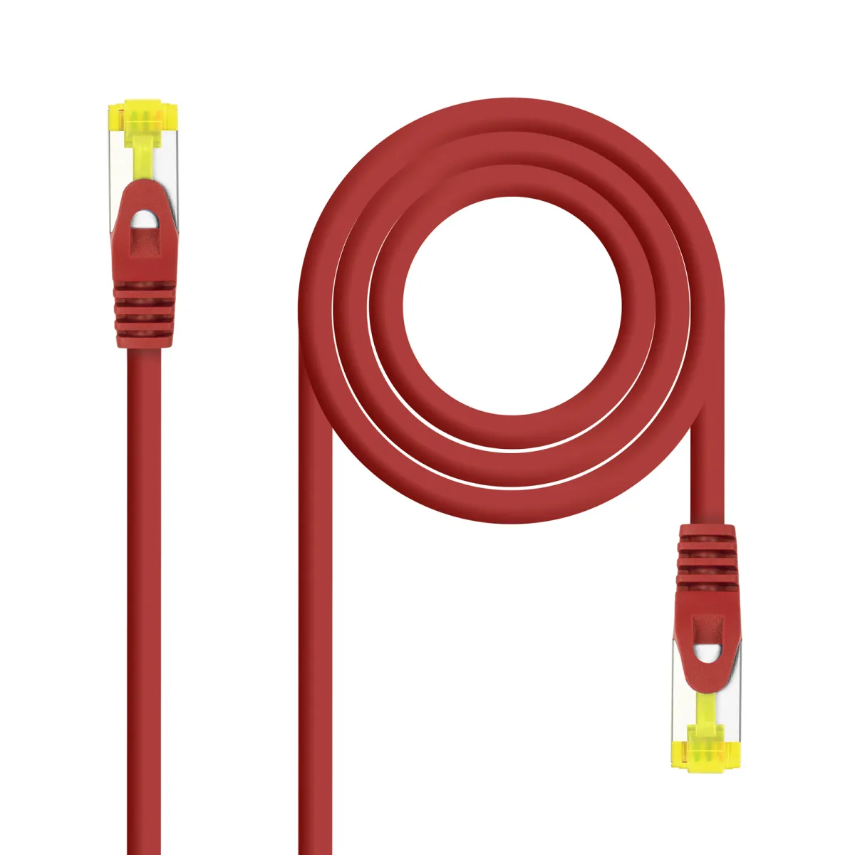 Nanocable Cable de Red RJ45 LSZH Cat.6a S/FTP AWG26 1m Color Rojo