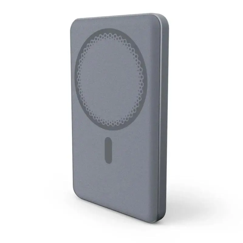 Energy Sistem Powerbank Inalámbrico Magnético 5000 mAh - 15W Carga Inalámbrica, 20W por Cable, USB-C, Color Gris