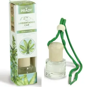 Prady Ambientador Coche Marihuana 6 ml con Cuerda para Espejo Retrovisor