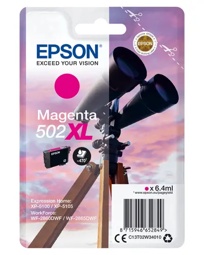 Epson Tinta Magenta Xp-5100, 5105 / Wf2860Dwf,2865Dwf - Nº 502Xl