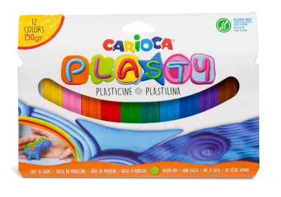 Carioca Pack de 12 Plastilinas Surtidas Reutilizables - Colores Brillantes y Mezclables