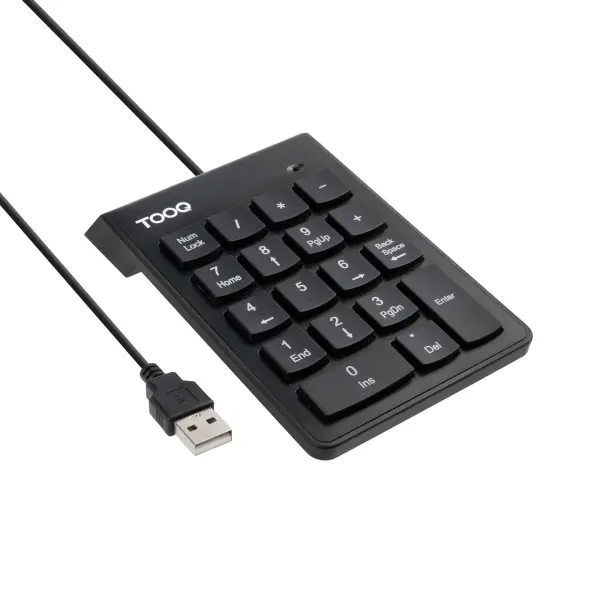 Tooq TQK-2001-B Teclado Numérico USB-A 1.3m Color Negro
