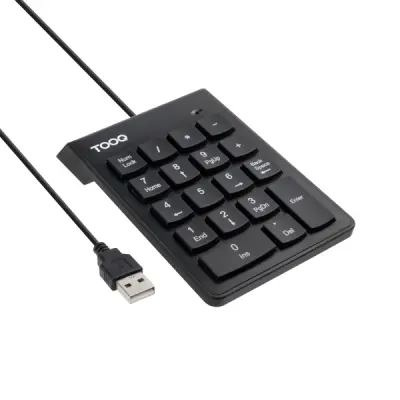 Tooq TQK-2001-B Teclado Numérico USB-A 1.3m Color Negro