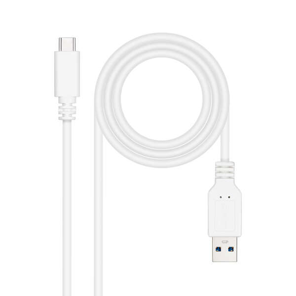 Nanocable Cable Usb 3.1 Gen2 10Gbps 3A Usb-C/M-A/M - 0.5M - Color Blanco