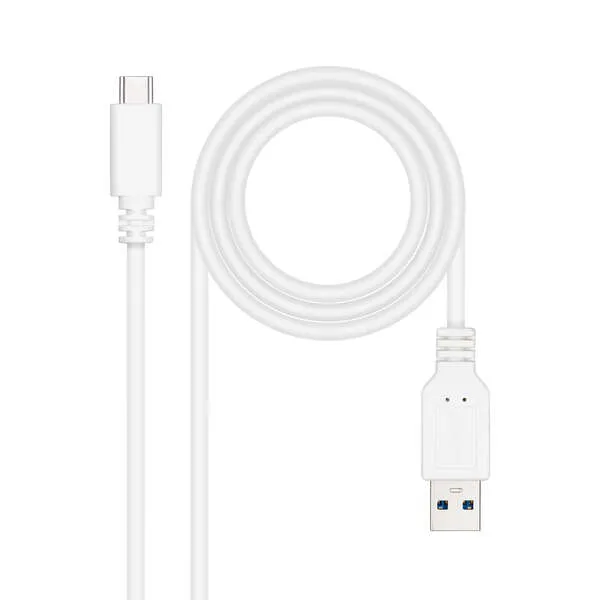 Nanocable Cable Usb 3.1 Gen2 10Gbps 3A Usb-C/M-A/M - 0.5M - Color Blanco