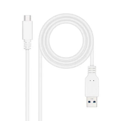 Nanocable Cable USB 3.1 Gen2 10Gbps 3A USB-C/M-A/M 0.5m Blanco