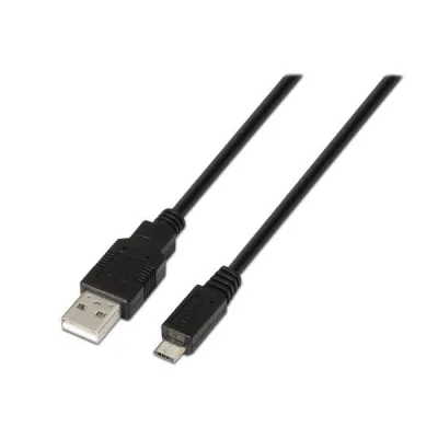 Aisens Cable USB 2.0 Tipo A/M - Micro USB B/M Negro 0,8m