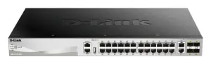D-Link DGS-3130-30TS/E Switch Gestionable L3 Stackable 24P GIGA + 2P 10G + 4P 10G SFP+