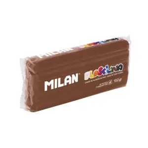 Milan Barra de Plastilina 150gr - Almidón de Maíz - Sin Gluten - Color Marrón