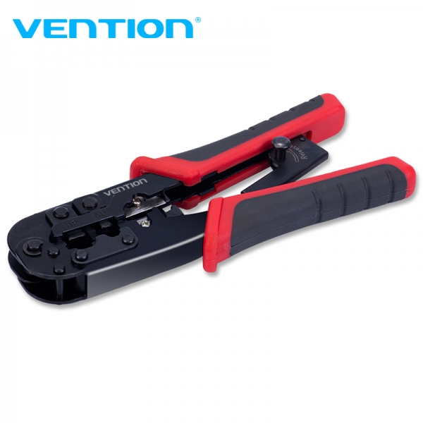 Vention Crimpadora Metalica Para Rj45 - Color Negro Y Rojo
