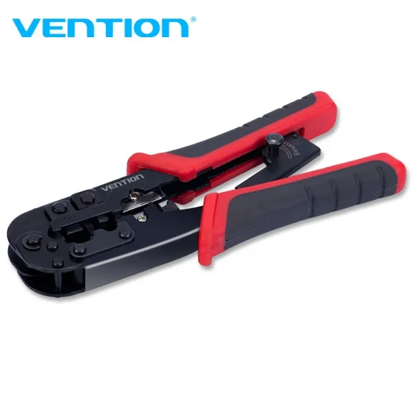 Vention Crimpadora Metalica Para Rj45 - Color Negro Y Rojo