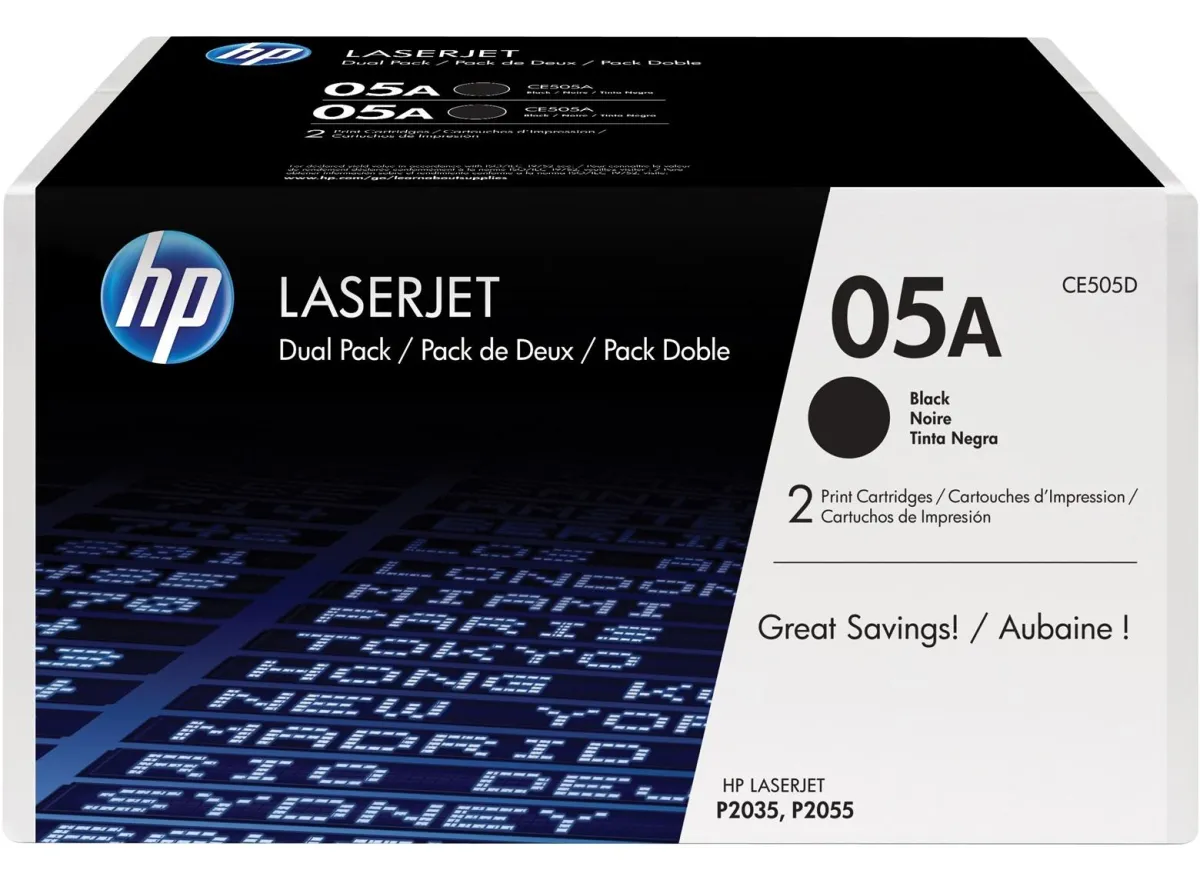HP Toner Negro para LaserJet P2035/2055D/2055DN - Pack de 2