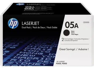 HP Toner Negro para LaserJet P2035/2055D/2055DN - Pack de 2