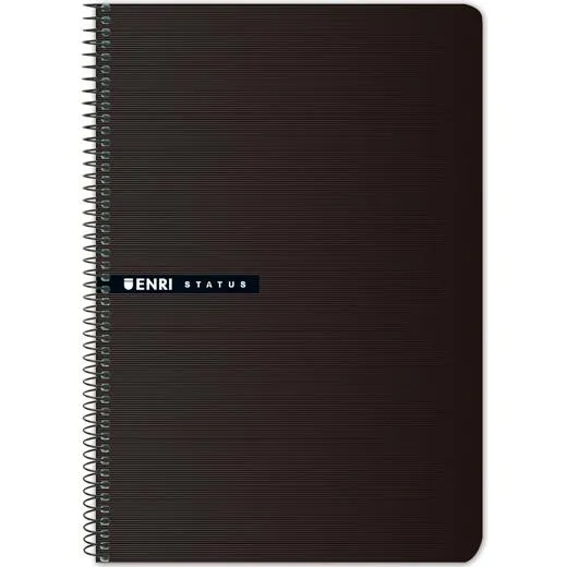 Enri Cuaderno Espiral 4º 70g T/Dura 100H 4x4 Negro