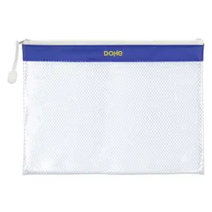 Dohe Bolsa Cremallera PVC 32x24cm para Documentos A4