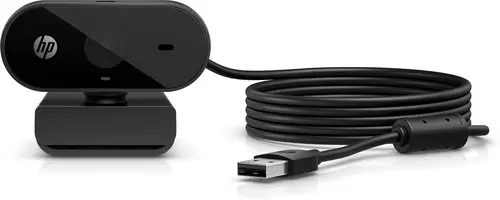 HP 325 Webcam Full HD 1080p, Gran Angular 66°, Micrófono Integrado, Giro 360°, USB-A, Negro