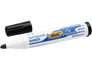 Bic Velleda 1701 ECOlutions Marcadores para Pizarra Punta Redonda Tinta Ecológica Color Negro
