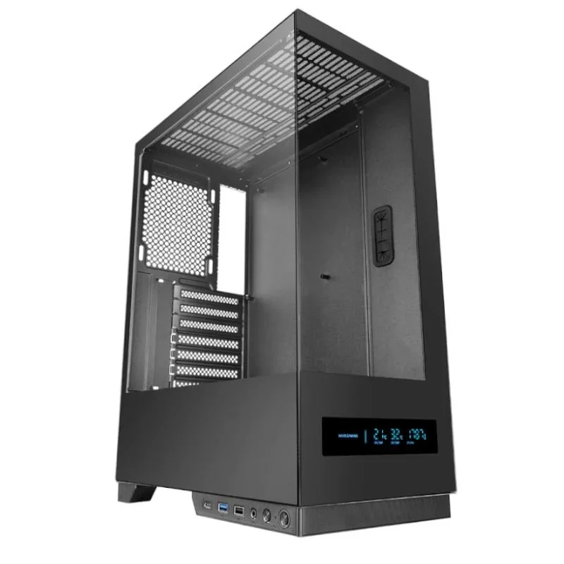 Mars Gaming MCPulsar Caja ATX Doble Cristal Templado LCD Frontal GPU 332mm Negro