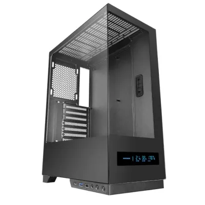 Mars Gaming MCPulsar Caja ATX Doble Cristal Templado LCD Frontal GPU 332mm Negro