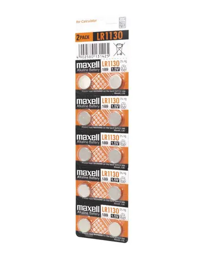 Pilas Lr1130 Maxell Lr1130-B10 1.5V Blister 10 Unidades (Ecotasas Incluidas)