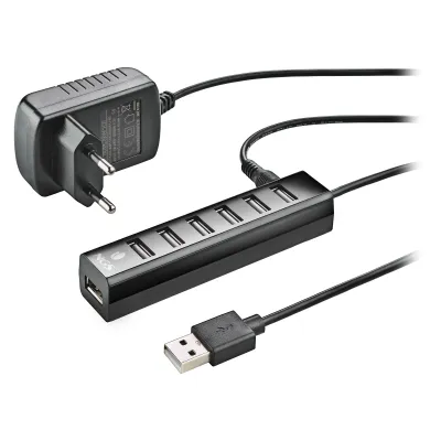 NGS HUB USB 2.0 A 7xUSB-A Con Adaptador De Corriente