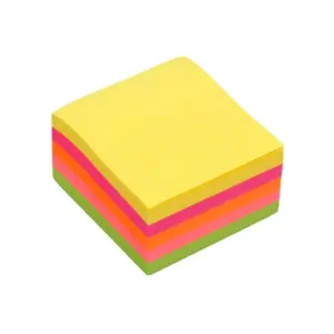 Bismark Taco de 250 Notas Adhesivas 50x50mm en 5 Colores Neón