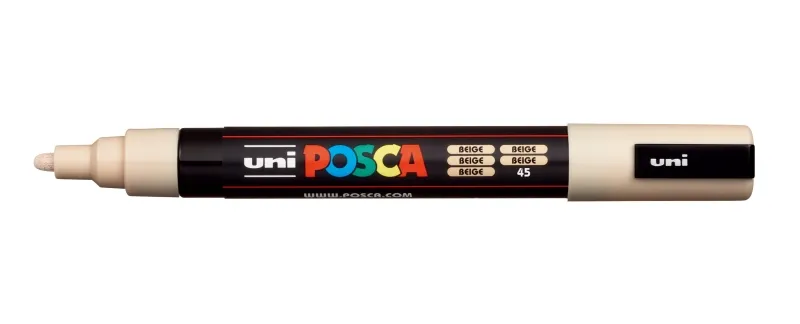Posca Marcador PC-5M No Permanente Punta Forma De Bala 1,8 - 2,5 Mm Beige