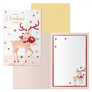 Dohe Nara Pack de 6 Tarjetas de Felicitación Navideña con Sobre 11.5x17cm