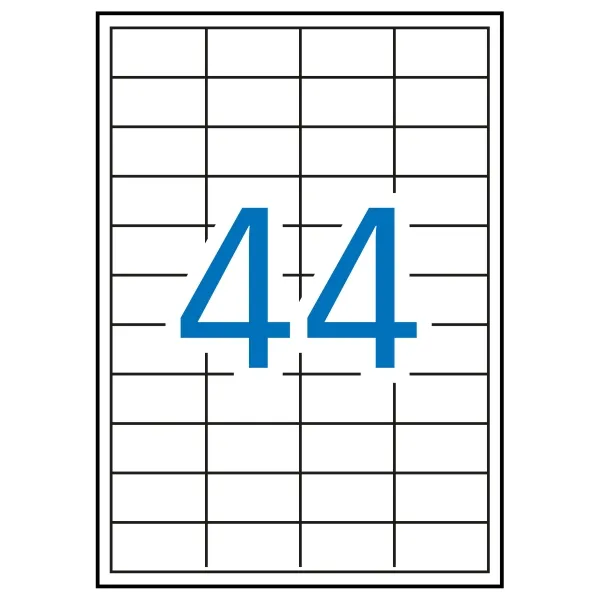 Apli Pack de 4.400 Etiquetas Rectangulares 48,5 x 25,4mm Adhesivo Removible