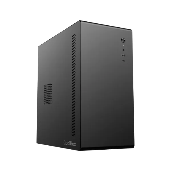Coolbox M640C Caja Torre Microatx - Tamaño Disco Soportado 3.5", 2.5" - Usb-A 3.2 Gen1, Usb-C 3.2 Gen1 Y Audio Hd - Fullmetal - Fuente 500W - Color Negro