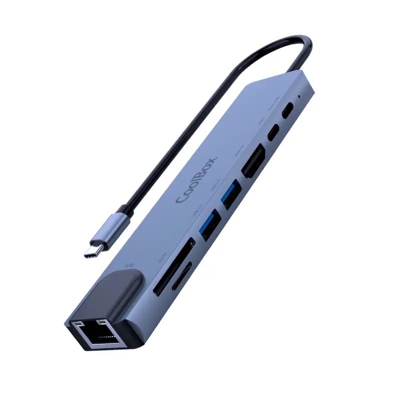 Coolbox M.dock C81 Usb-C/1Pd/2Usb-A/Hdmi/Sd/Msd/Rj