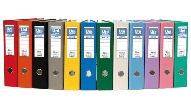 Unisystem Archivador Palanca Color 65Mm Cantonera Larga Folio Cartón Forrado Pp Azul