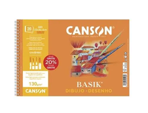 Canson Cuaderno De Dibujo A4+ 20 Hojas Microperforadas 130g/m² Color Blanco