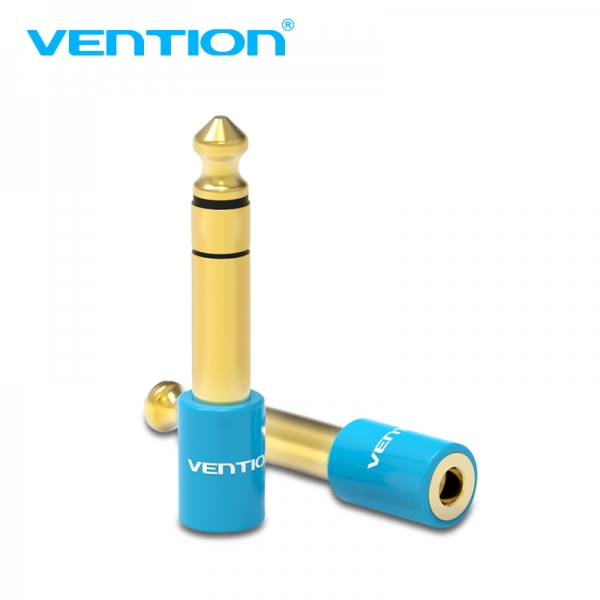 Vention Adaptador Jack 6.5 Macho A Jack 3.5 Hembra - Color Azul