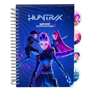 Safta K-Pop Demon Hunters Bloc de Notas A5 Espiral 80 Hojas 80 g/m2 Azul Marino